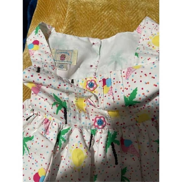 Marmalleta palm tree ice cream print dress little girl 2T - Picture 8 of 9
